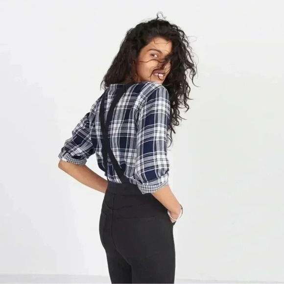 Madewell Cali Demi-Boot Overalls in Black Forest F6394 - Picture 9 of 12